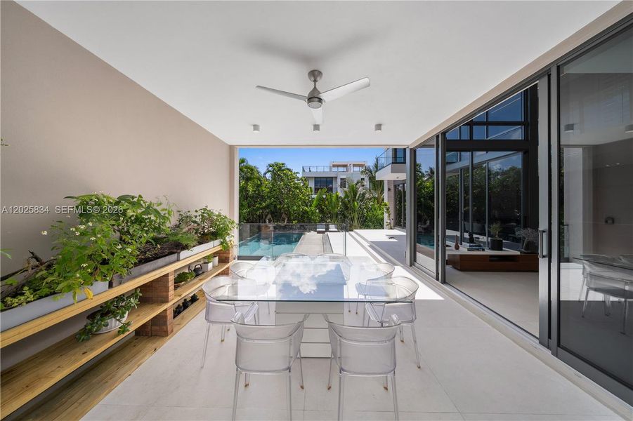 Exterior details and patio area of a home in , Key Biscayne (Image 29).