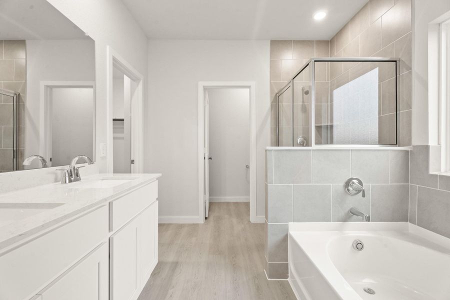 Furnished interior view inside a new home in Trails at Woodhaven, La Marque (Image 8).