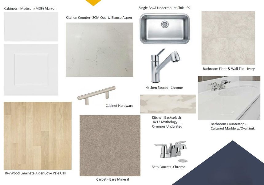 Sample of building materials used in homes in Marble Creek Crossing, Austin (Image 14).
