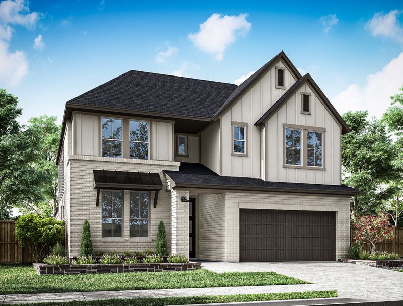 Representative exterior photo of a completed home built from the Verdin by Tri Pointe Homes in Oakhill Reserve, Tomball, TX (Image 28).