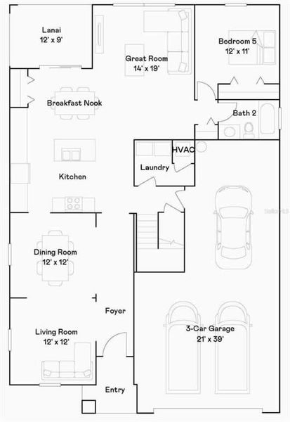 2D floor plan layout of this home in , Bradenton, FL (Image 6).