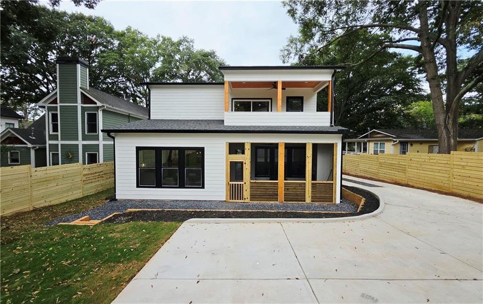Exterior details and patio area of a home in , Atlanta (Image 29).