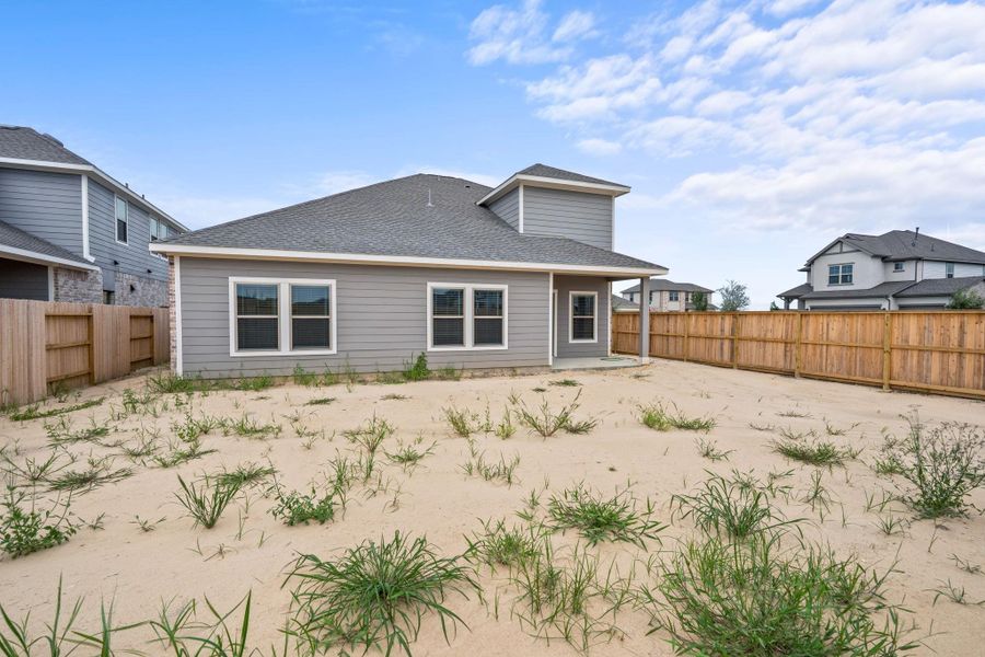 Front exterior of a new home in River Ranch Trails, Dayton, TX, highlighting curb appeal (Image 1). Front exterior of a new home in River Ranch Trails, Dayton, TX, highlighting curb appeal (Image 1).