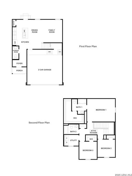 2D floor plan layout of this home in Ladera, Luling, TX (Image 3).
