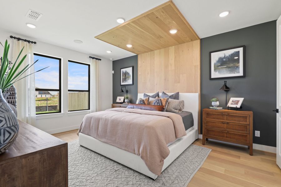 Furnished interior view inside a new home in Harvest Green 50', Richmond (Image 9).