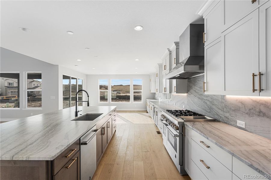 Furnished interior view inside a new home in Luxe at The Canyons, Castle Pines (Image 37).