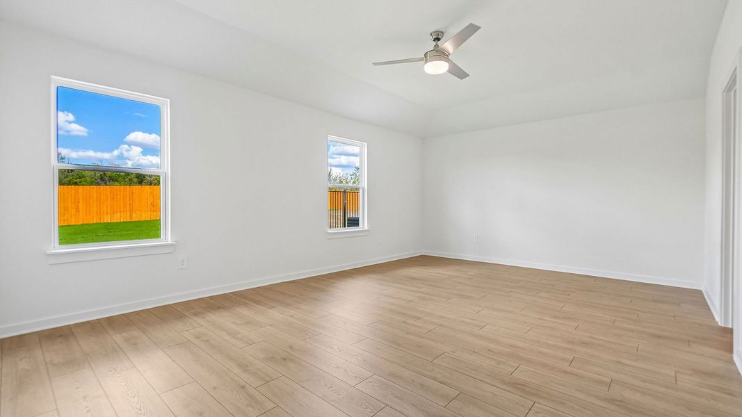 Spacious, unfurnished interior of a new home in Trails at Wildhorse, Austin (Image 34).