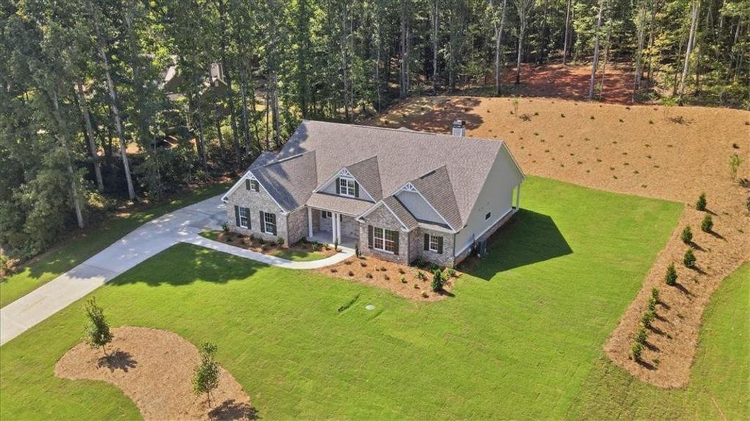 Front exterior of a new home in , Monroe, GA, highlighting curb appeal (Image 33).