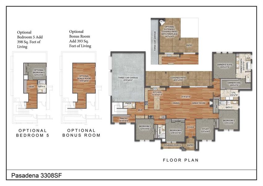 2D floor plan layout of this home in Santana Ridge - Brock ISD, Weatherford, TX (Image 2). 2D floor plan layout of this home in Santana Ridge - Brock ISD, Weatherford, TX (Image 2).
