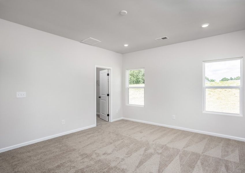 Carpet in the bedrooms