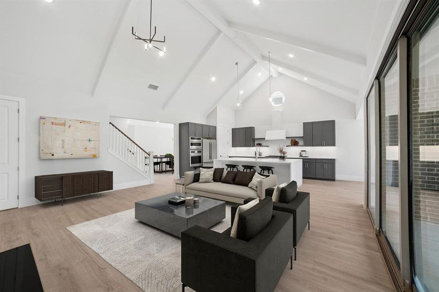 Furnished interior view inside a new home in Sterling Greene, Arlington (Image 8). Furnished interior view inside a new home in Sterling Greene, Arlington (Image 8).