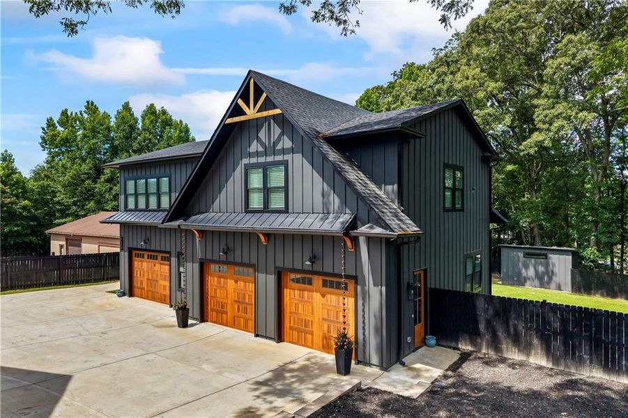Front exterior of a new home in , Buford, GA, highlighting curb appeal (Image 33). Front exterior of a new home in , Buford, GA, highlighting curb appeal (Image 33).