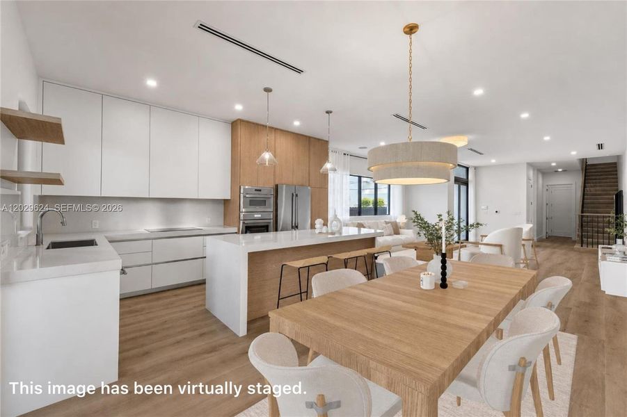Furnished interior view inside a new home in , Miami (Image 9).