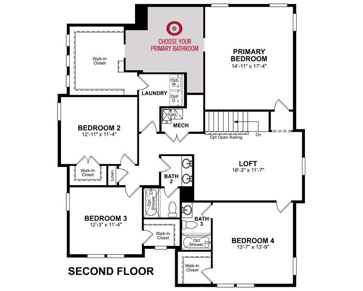 2D floor plan layout for the Canton II by Beazer Homes in Acacia, Cumming, GA (Image 3). 2D floor plan layout for the Canton II by Beazer Homes in Acacia, Cumming, GA (Image 3).