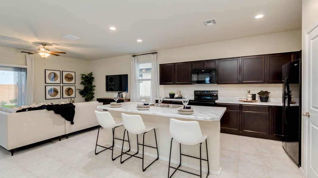 Representative furnished interior of a home built from the Hummingbird by D.R. Horton in Rio Rancho Estates, Surprise (Image 6). Representative furnished interior of a home built from the Hummingbird by D.R. Horton in Rio Rancho Estates, Surprise (Image 6).