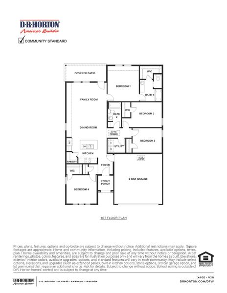 2D floor plan layout of this home in Bluff Springs, Ferris, TX (Image 2).