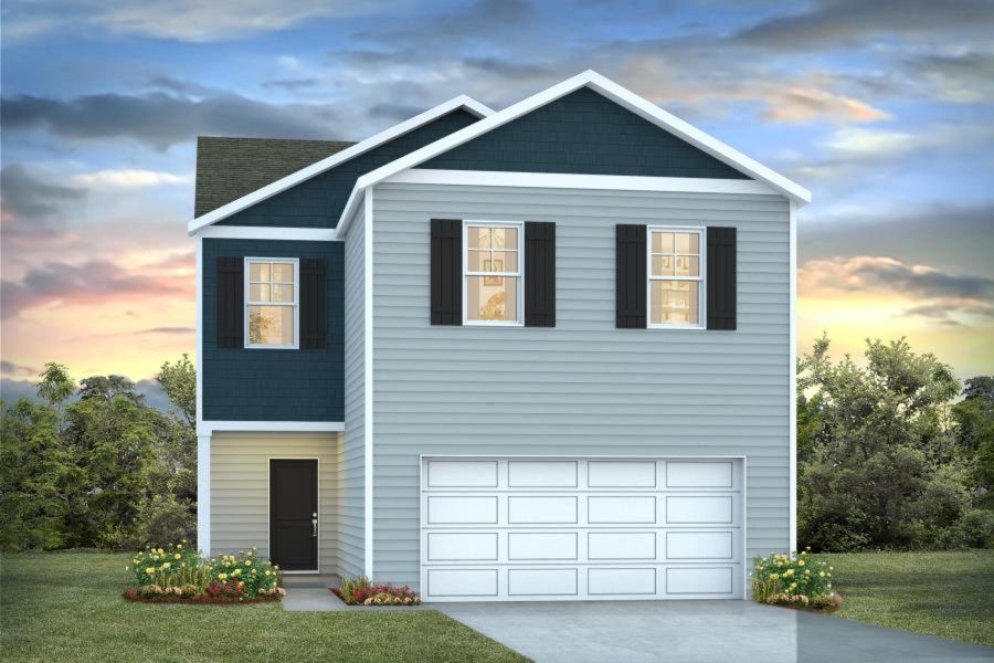 Representative exterior photo of a completed home built from the AISLE by D.R. Horton in Hunter's Branch, Hopkins, SC (Image 2). Representative exterior photo of a completed home built from the AISLE by D.R. Horton in Hunter's Branch, Hopkins, SC (Image 2).