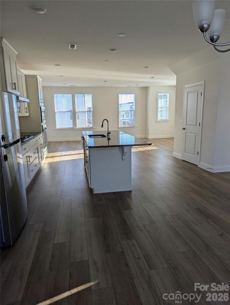 Open kitchen/dining/great room