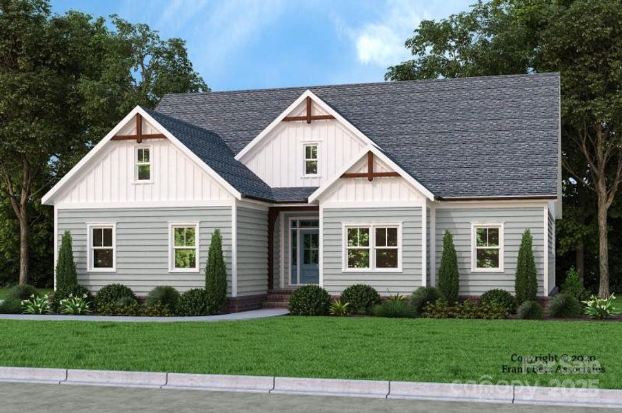Front exterior of a new home in , Statesville, NC, highlighting curb appeal (Image 1).
