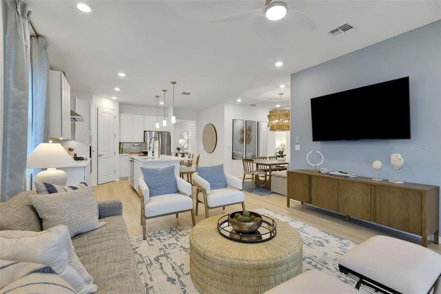Furnished interior view inside a new home in Creekside Run at Babcock Ranch, Punta Gorda (Image 8).