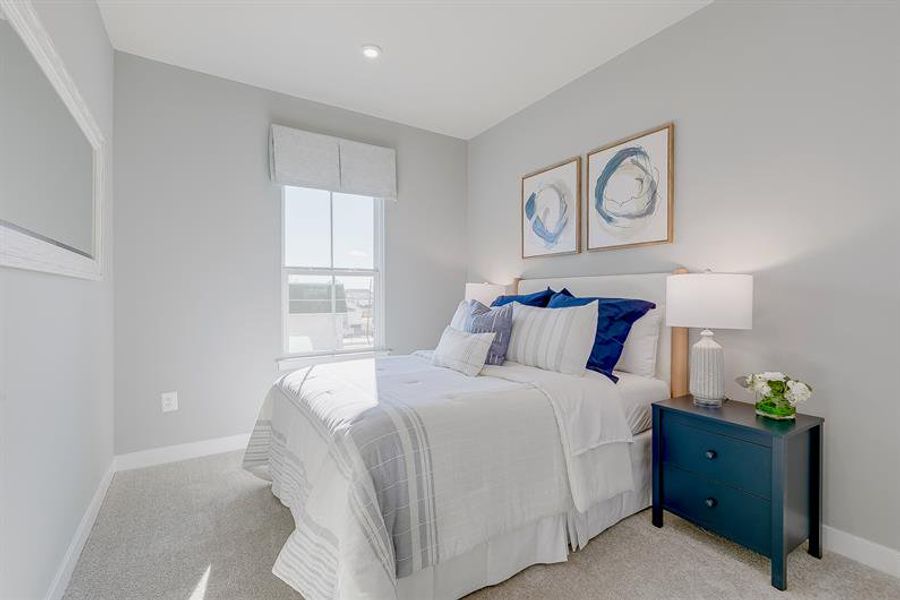 Representative furnished interior of a home built from the Mayer by Ryan Homes in Stowe Branch Townhomes, Charlotte (Image 31).