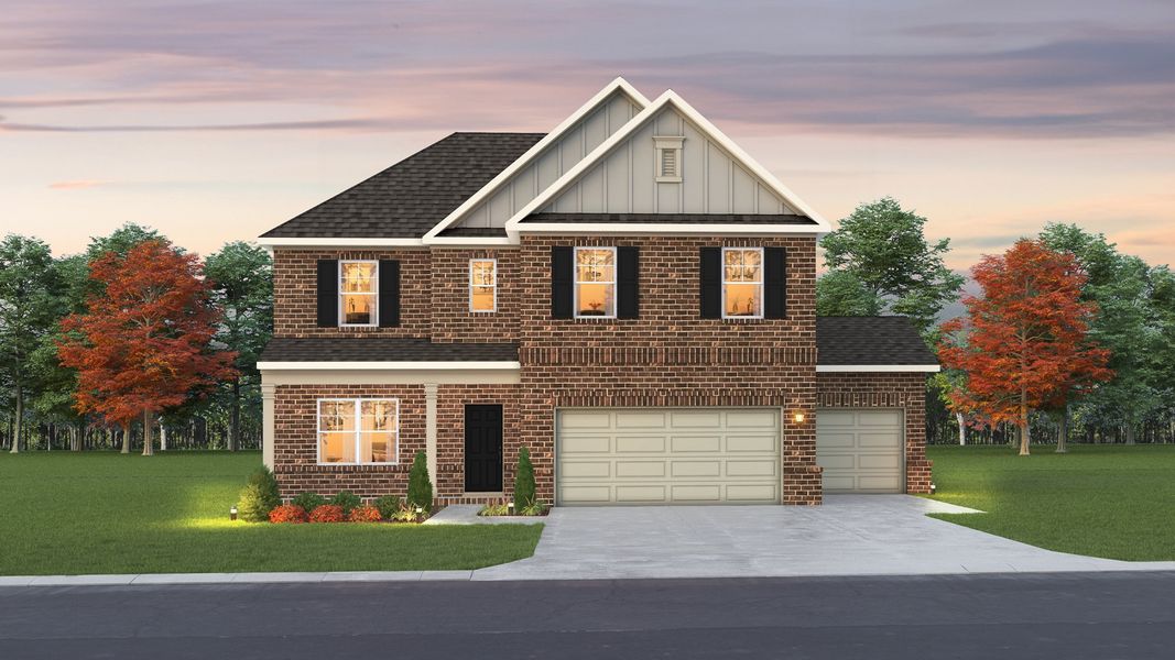 Elevation P with 3-Car Garage (R2)