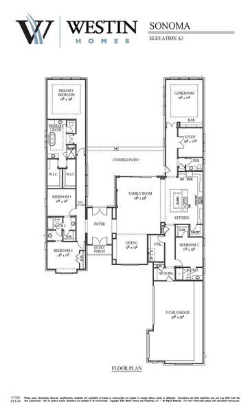 2D floor plan layout of this home in ARTAVIA®, Conroe, TX (Image 4).