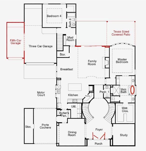 2D floor plan layout of this home in Dunham Pointe, Cypress, TX (Image 3).