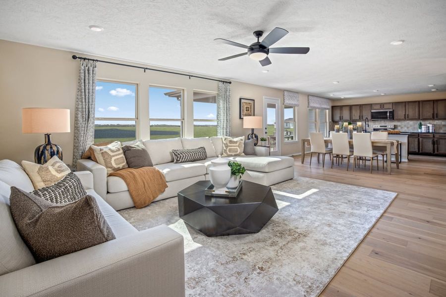 Representative furnished interior of a home built from the 2444 by KB Home in Brighton Preserve, Hockley (Image 3).