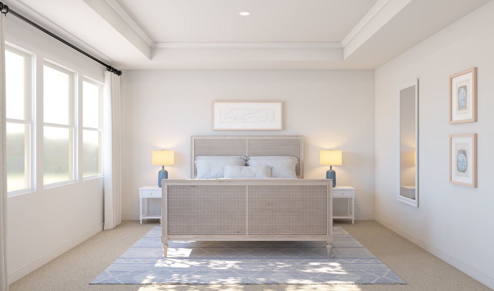 Primary suite featuring tray ceiling Primary suite featuring tray ceiling