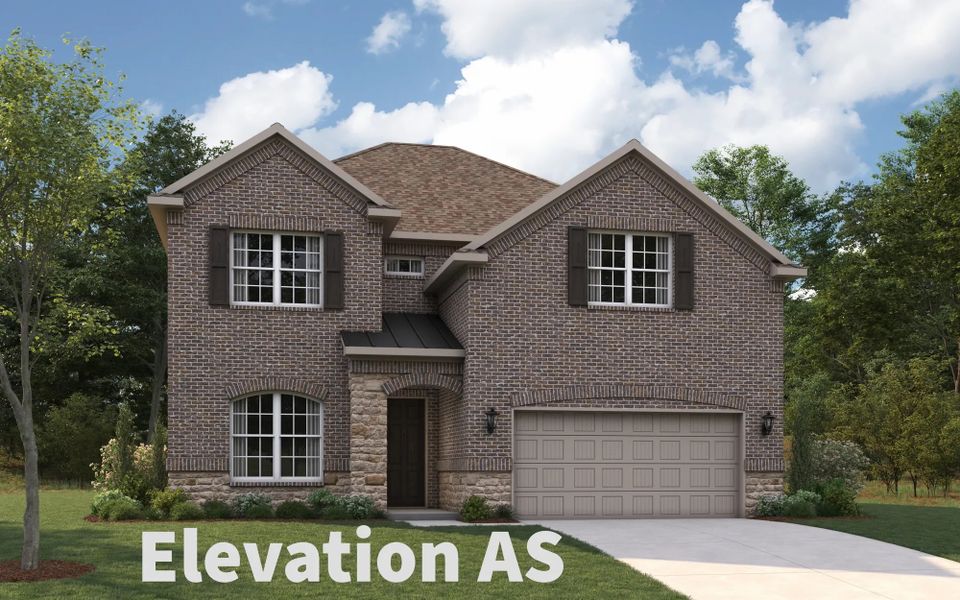 Representative exterior photo of a completed home built from the Basalt by Stonehollow Homes in Estates at Baker Park, Sherman, TX (Image 15).