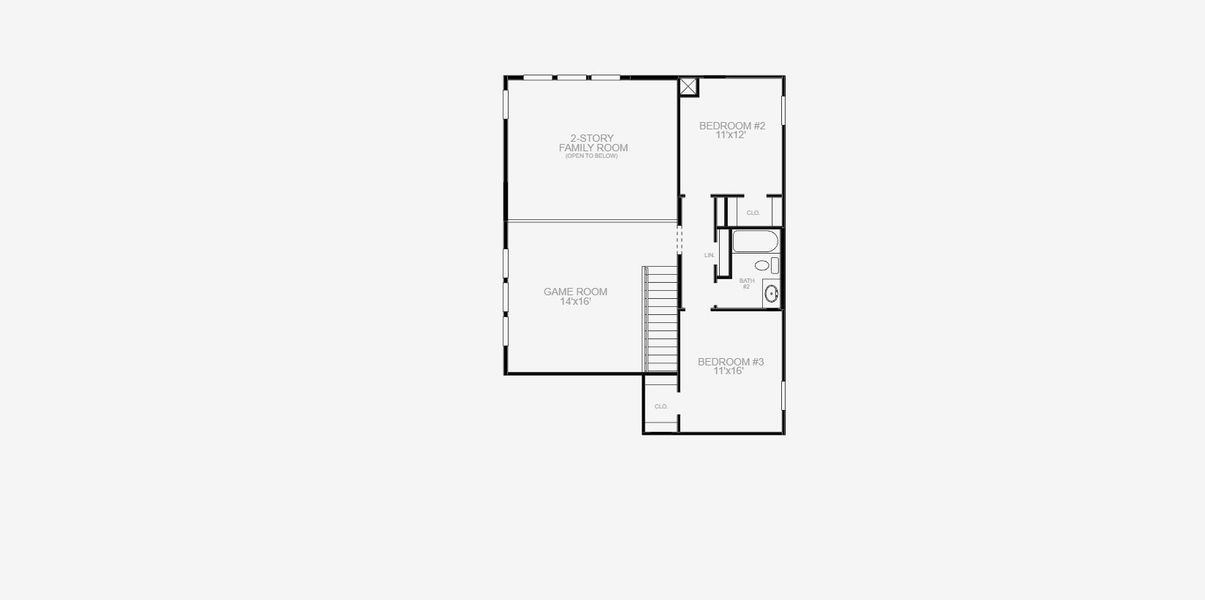 2D floor plan layout for the 2330W by Perry Homes in Wildtree, Montgomery, TX (Image 3).