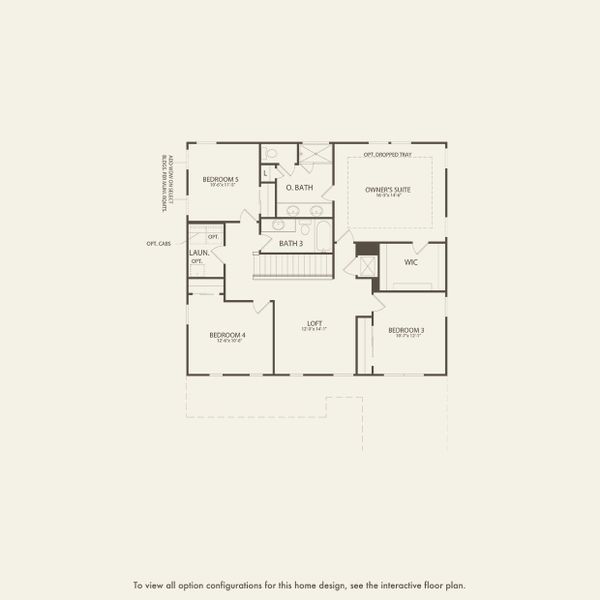 2D floor plan layout for the Imperial by Pulte Homes in Avera, Orlando, FL (Image 4).