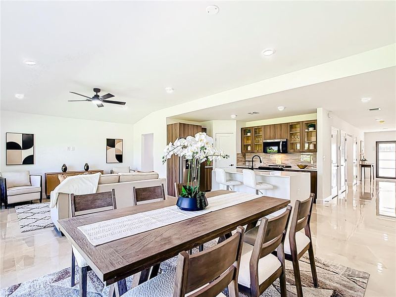 Furnished interior in a model home at On Lake Ella in Lady Lake (Image 6). Furnished interior in a model home at On Lake Ella in Lady Lake (Image 6).