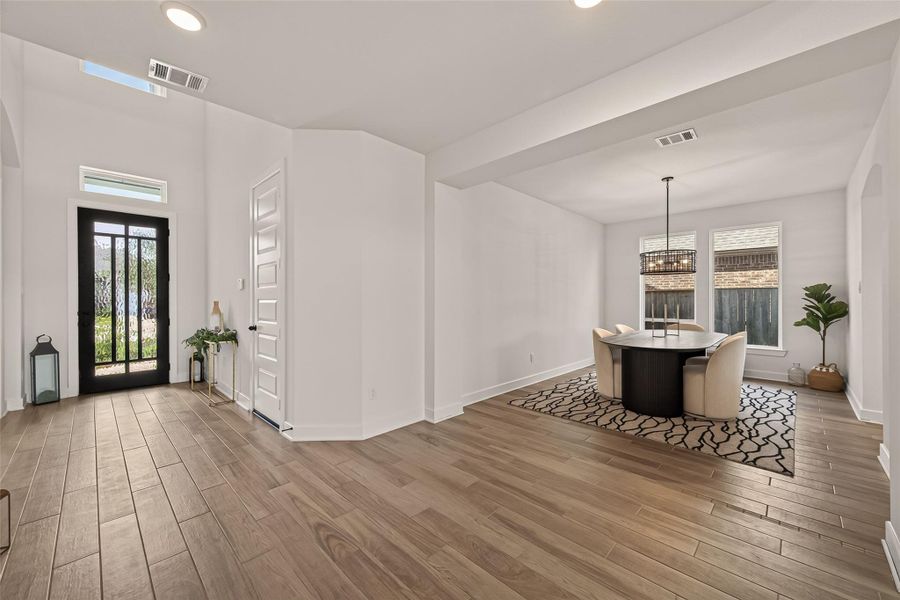 The inviting foyer offers an elegant transition into the main living spaces. The inviting foyer offers an elegant transition into the main living spaces.