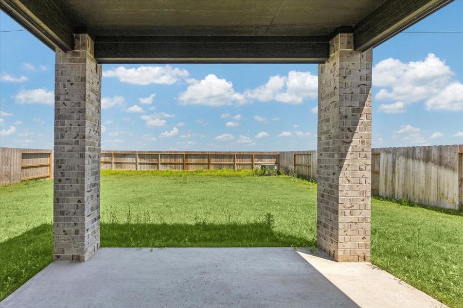 Exterior details and patio area of a home in Bridge Creek 45s and 50s, Cypress (Image 28).