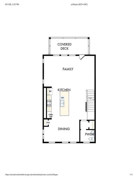 2D floor plan layout of this home in Celesta, Scottdale, GA (Image 4).