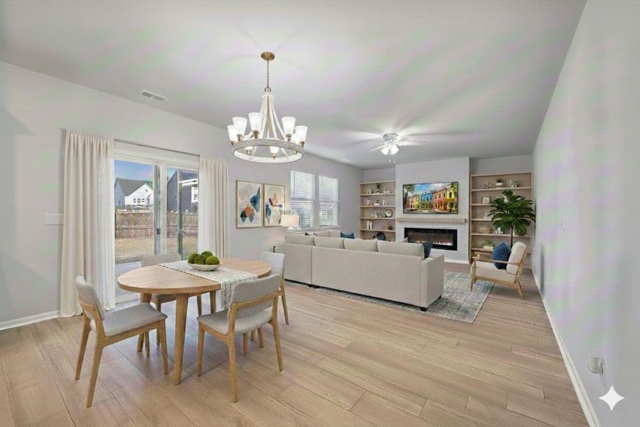 Furnished interior view inside a new home in Sweetgrass at Summers Corner, Summerville (Image 15).