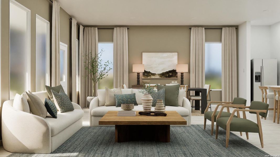 Furnished interior view inside a new home in Brookmill, San Antonio (Image 4).