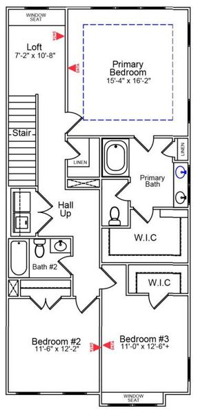 2D floor plan layout of this home in Six Oaks, Summerville, SC (Image 4).