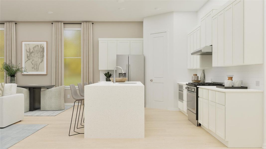 Furnished interior view inside a new home in Cotton Brook, Hutto (Image 27). Furnished interior view inside a new home in Cotton Brook, Hutto (Image 27).