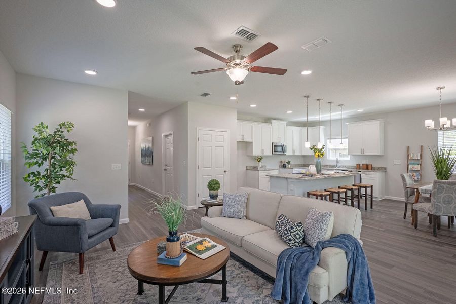 Furnished interior view inside a new home in , Jacksonville (Image 30). Furnished interior view inside a new home in , Jacksonville (Image 30).
