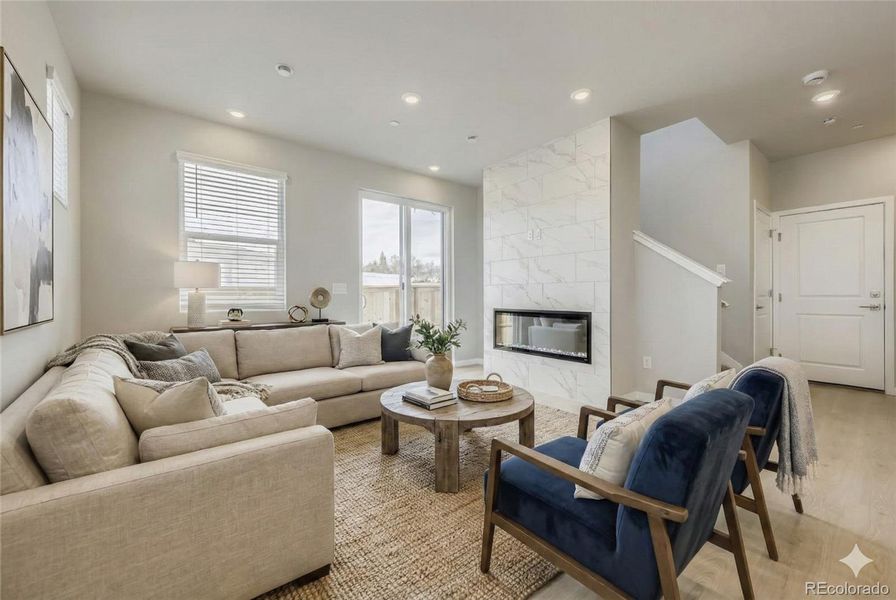 Virtually Staged Home - living room