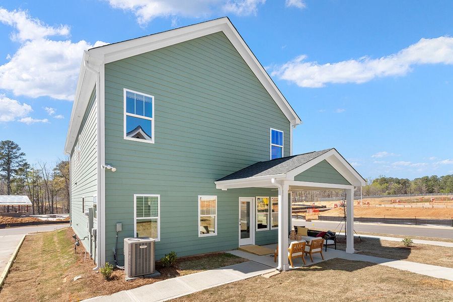Exterior details and patio area of a home in Six Oaks, Summerville (Image 4).