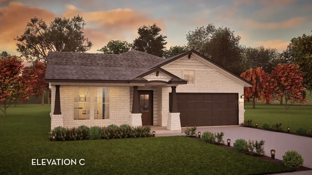Representative exterior photo of a completed home built from the Glenwood by CastleRock Communities in Hickory Ridge Estates, Elmendorf, TX (Image 22).