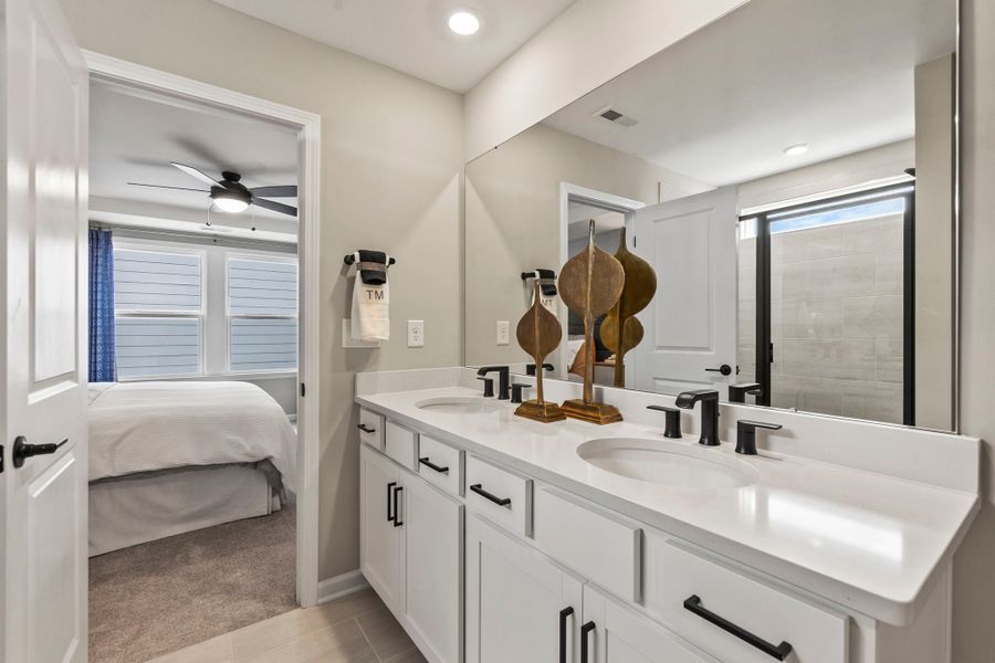 Furnished interior view inside a new home in The Coves on Lake Wylie, Charlotte (Image 20).