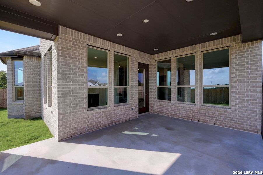 Exterior details and patio area of a home in Venado Crossing, Cibolo (Image 3).