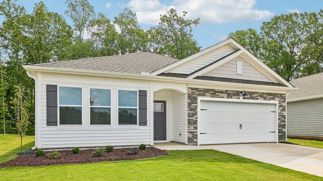 Representative exterior photo of a completed home built from the Aberdeen by D.R. Horton in The Villas at Laurel Oaks, Sanford, NC (Image 16). Representative exterior photo of a completed home built from the Aberdeen by D.R. Horton in The Villas at Laurel Oaks, Sanford, NC (Image 16).