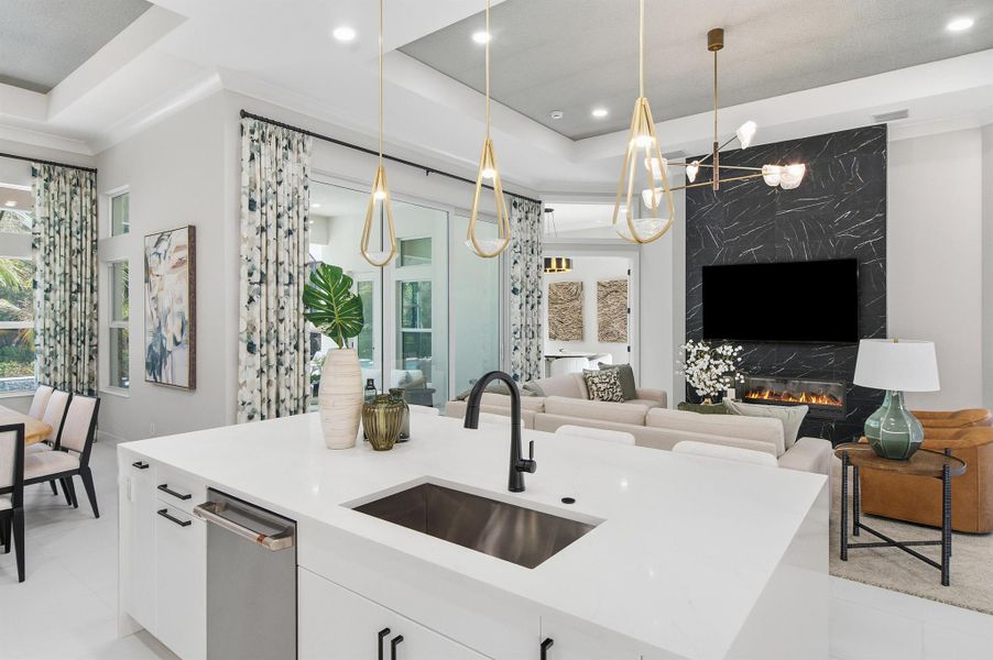 Furnished interior view inside a new home in The Strand, Vero Beach (Image 4).