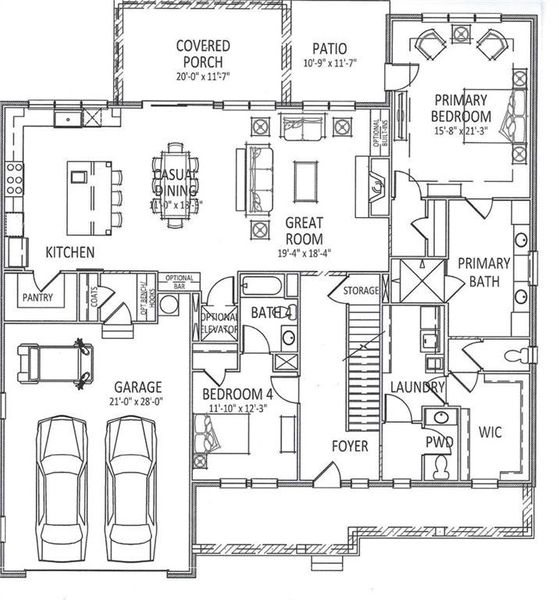 2D floor plan layout of this home in , Gainesville, GA (Image 4). 2D floor plan layout of this home in , Gainesville, GA (Image 4).